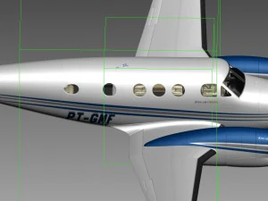 beechcraft king air c90gtx interior 3D Model