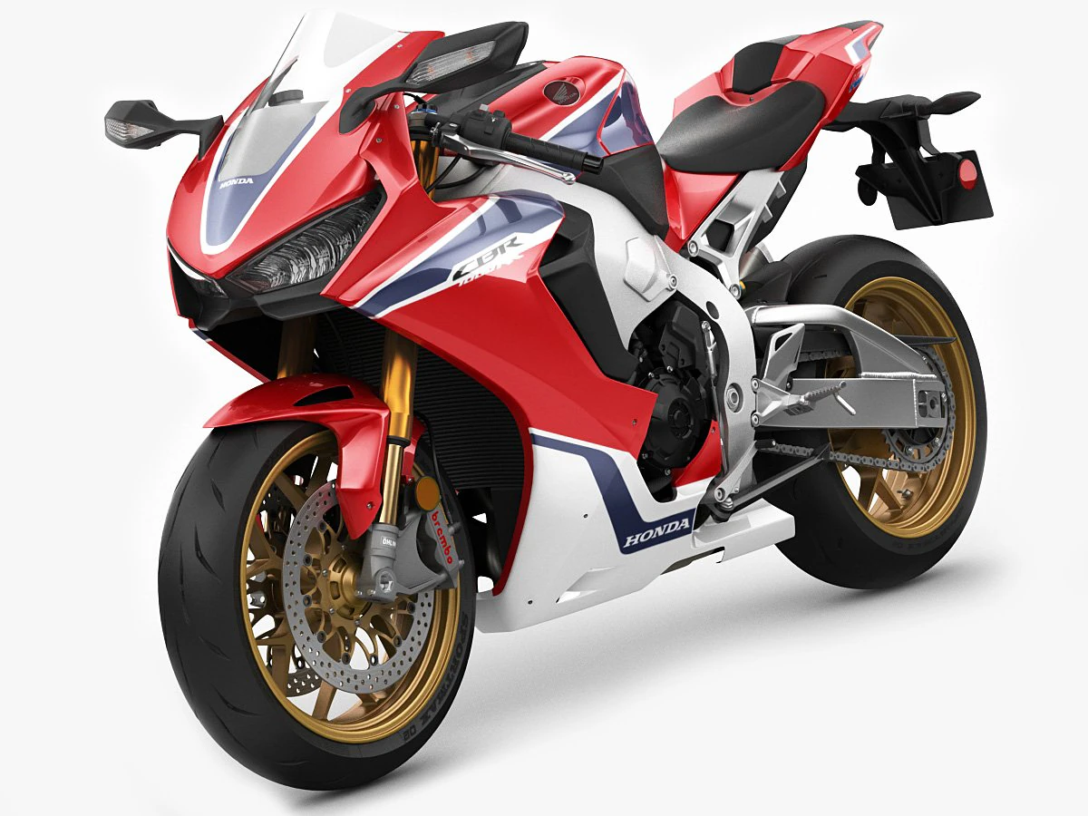 honda cbr1000rr fireblade 2018 3D Model .c4d .max .obj .3ds .fbx .stl .blend 