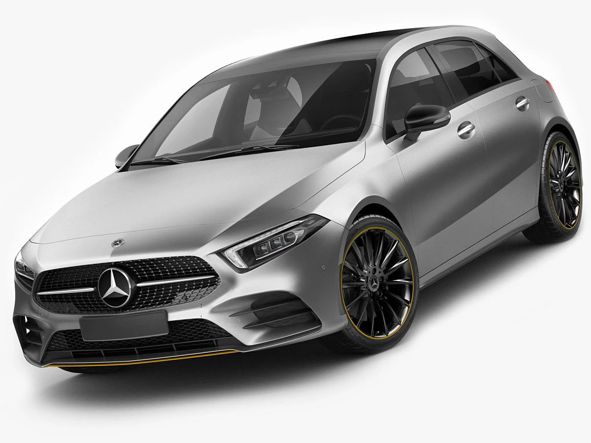 mercedes-benz a-class 2019 amg line 3D Model .c4d .max .obj .3ds .fbx .stl .blend 