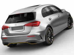 mercedes-benz a-class 2019 amg line 3D Model