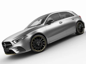 mercedes-benz a-class 2019 amg line 3D Model