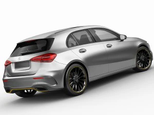 mercedes-benz a-class 2019 amg line 3D Model