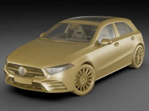 mercedes-benz a-class 2019 amg line 3D Model