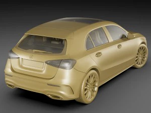 mercedes-benz a-class 2019 amg line 3D Model