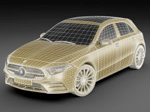 mercedes-benz a-class 2019 amg line 3D Model