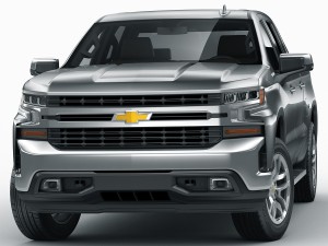chevrolet silverado lt and high country 2019 3D Модель