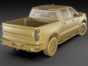 chevrolet silverado lt and high country 2019 3D Модель