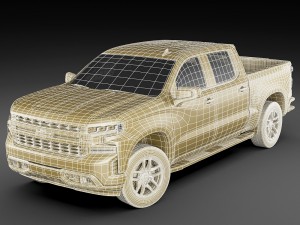 chevrolet silverado lt and high country 2019 3D Модель