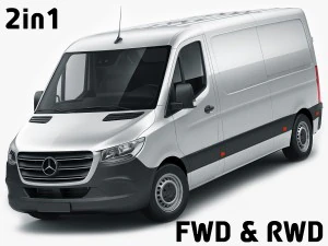 Mercedes sprinter 2018 standaard dak 3D Model