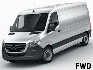mercedes sprinter 2018 standard roof 3D in 3DExport