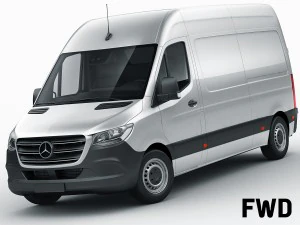 Mercedes Sprinter 2018 toit sur&eacute;lev&eacute; Modèle 3D