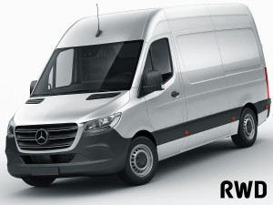 mercedes sprinter 2018 high roof 3D मॉडल
