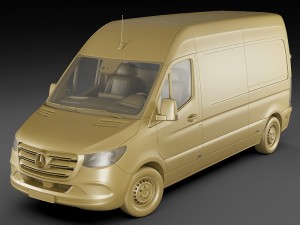 mercedes sprinter 2018 high roof 3D मॉडल