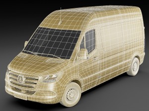 mercedes sprinter 2018 high roof 3D मॉडल