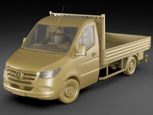 mercedes sprinter 2018 pickup 3D Model