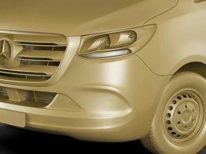 mercedes sprinter 2018 pickup 3D Model