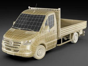 mercedes sprinter 2018 pickup 3D Model