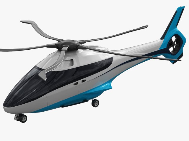 generic future helicopter Model 3D .c4d .max .obj .3ds .fbx .stl .blend 