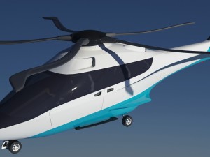 generic future helicopter Model 3D
