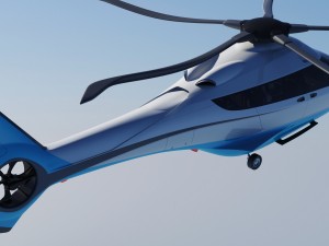 generic future helicopter Model 3D