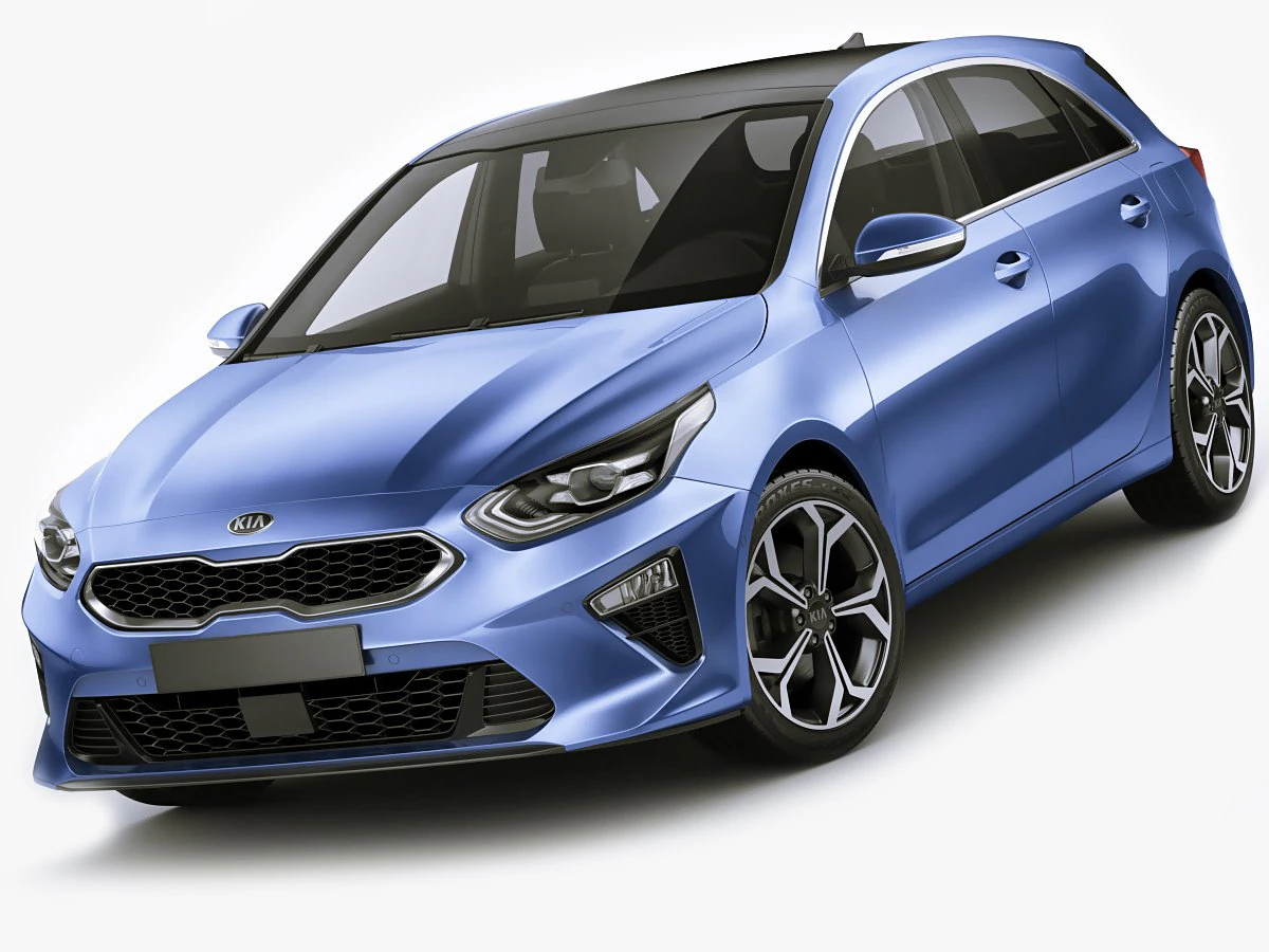 kia ceed 2019 3D Model .c4d .max .obj .3ds .fbx .stl .blend 