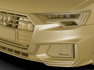 audi a6 2019 s-line 3D मॉडल