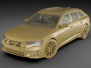 audi a6 avant 2019 s-line 3Dモデル