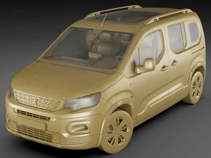 peugeot rifter 2019 3D Model