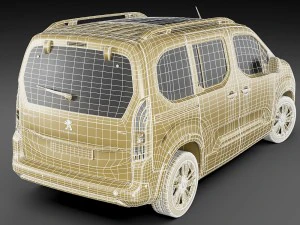 peugeot rifter 2019 3D Model