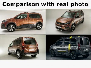 peugeot rifter 2019 3D Model