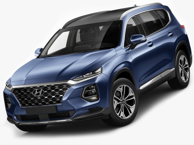 hyundai santa fe 2019 3D Model .c4d .max .obj .3ds .fbx .stl .blend 