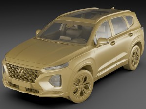 hyundai santa fe 2019 3D Model