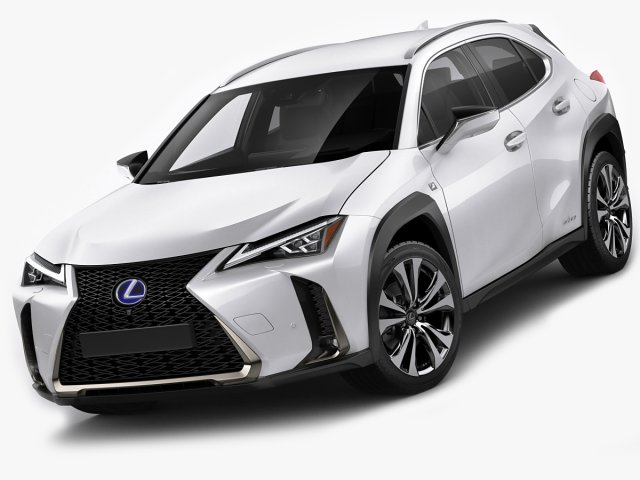lexus ux f-sport 2019 3D Model .c4d .max .obj .3ds .fbx .stl .blend