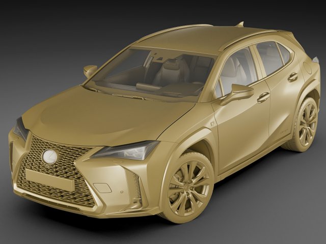 lexus ux f-sport 2019 3D Model in SUV 3DExport