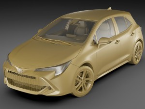 toyota corolla hatchback and auris 2019 Modello 3D