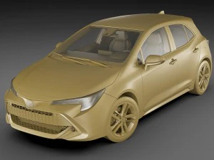 toyota corolla hatchback and auris 2019 3D Model