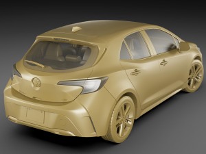 toyota corolla hatchback and auris 2019 Modello 3D