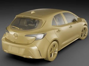 toyota corolla hatchback and auris 2019 3D Model