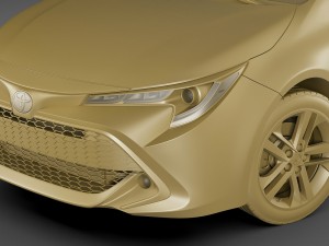 toyota corolla hatchback and auris 2019 Modello 3D