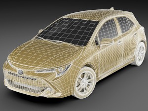 toyota corolla hatchback and auris 2019 Modello 3D