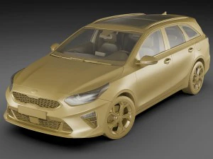 kia ceed sw 2019 3D Model