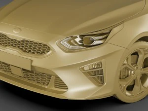 kia ceed sw 2019 3D Model