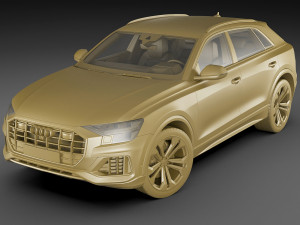 audi q8 2019 Modello 3D