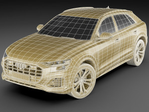 audi q8 2019 Modello 3D