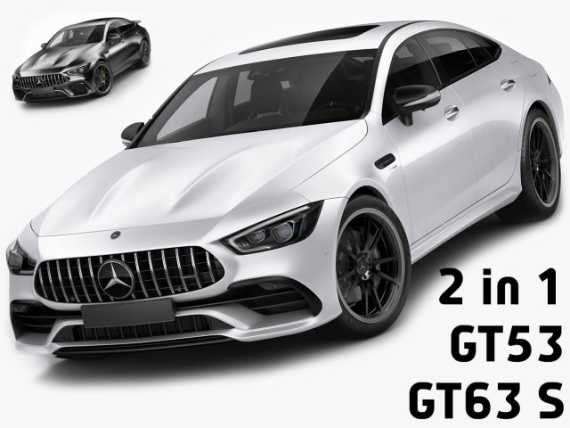 mercedes-amg gt 4-door gt53 and gt63 s 3D मॉडल .c4d .max .obj .3ds .fbx .stl .blend 