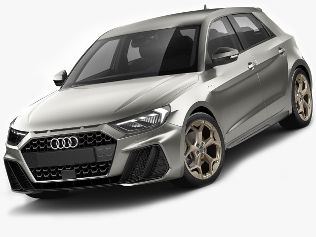 audi a1 2019 3D Model .c4d .max .obj .3ds .fbx .stl .blend 