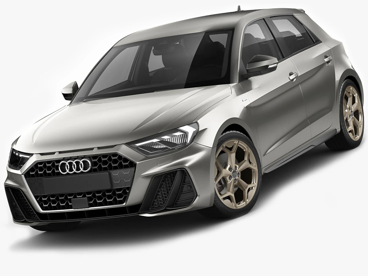 audi a1 2019 3D Model .c4d .max .obj .3ds .fbx .stl .blend 