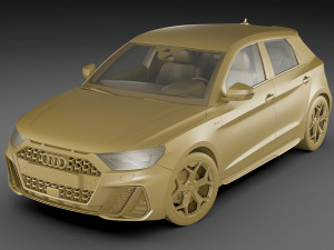 audi a1 2019 3D Model