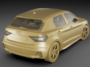 audi a1 2019 3D Model