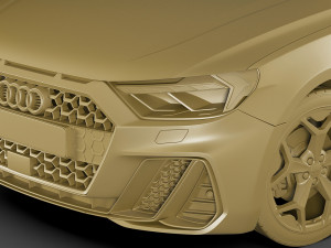 audi a1 2019 3D Model